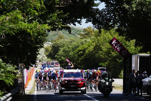 Start of the race during Stage 4 of the Giro d™Italia, from Catanzaro to Cosenza, Italy, Tuesday, May 12, 2026.  Copyright: xFabioxFerrari LaPressex