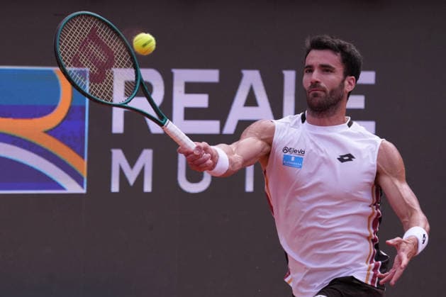 Andrea Pellegrino during the match between Jannik Sinner (ITA) vs Andrea Pellegrino (ITA) at the Italian Open in Rome, Tuesday, May 12, 2026. (Alfredo Falcone LaPresse)  Copyright: xAlfredoxFalcone LaPressex