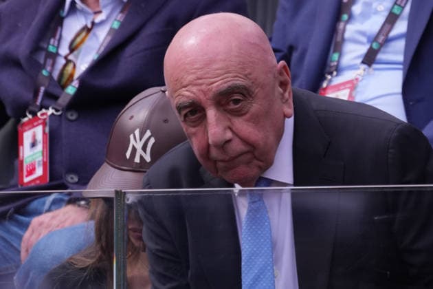 Adriano Galliani during the match between Jannik Sinner (ITA) vs Andrea Pellegrino (ITA) at the Italian Open in Rome, Tuesday, May 12, 2026. (Alfredo Falcone LaPresse)  Copyright: xAlfredoxFalcone LaPressex