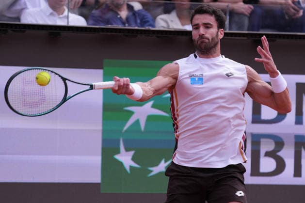 Andrea Pellegrino during the match between Jannik Sinner (ITA) vs Andrea Pellegrino (ITA) at the Italian Open in Rome, Tuesday, May 12, 2026. (Alfredo Falcone LaPresse)  Copyright: xAlfredoxFalcone LaPressex