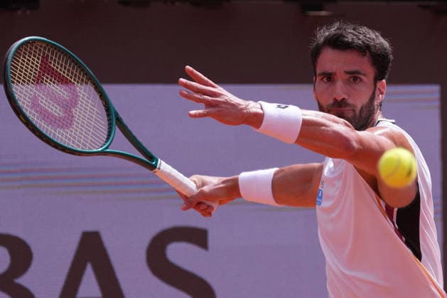 Andrea Pellegrino during the match between Jannik Sinner (ITA) vs Andrea Pellegrino (ITA) at the Italian Open in Rome, Tuesday, May 12, 2026. (Alfredo Falcone LaPresse)  Copyright: xAlfredoxFalcone LaPressex