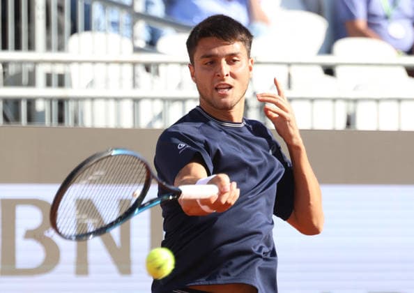 May 12, 2026, Rome, Lazio, Italy: PABLO LLAMAS of Spain during the match against D. Medvedev in the fourth round of tennis tournament ATP, Tennis Herren 1000 Internazionali BNL DÃ¢â‚¬â ¢Italia, Rome, Italy. Llamas lost 6:3, 4:6, 2:6. Rome Italy - ZUMAc278 20260512_zsp_c278_012 Copyright: xMarcinxCholewinskix