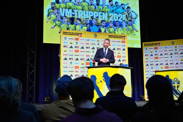 STOCKHOLM, SWEDEN 20260512 National team captain Graham Potter presents Swedens squad for the World Cup at a press conference at Posthuset on Tuesday STOCKHOLM SWEDEN x10430x  Copyright: xChristinexOlsson TTx SWEDEN S 2026 WORLD CUP SQUAD