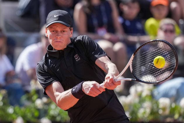 Jannik Sinner of Italy during the match against Andrea Pellegrino of Italy at the Internazionali BNL d Italia 2026 tennis tournament at Foro Italico in Rome (Italy) on May, 12, 2026. AntoniettaxBaldassarre