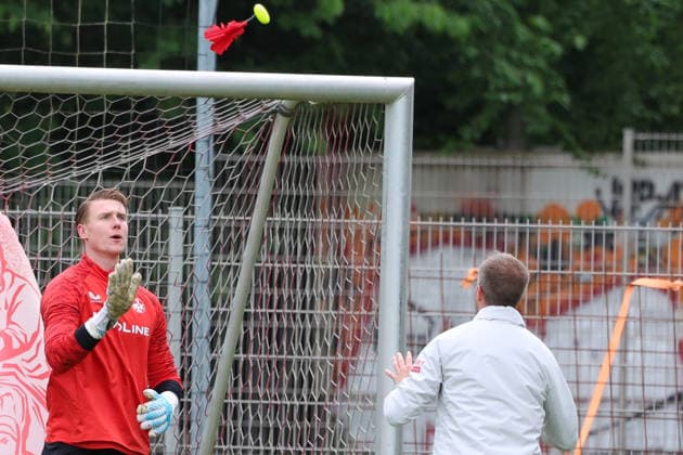 12 05 2026, xrekx, Soccer 2 Bundesliga, 1 FC Kaiserslautern Training v l Julian Krahl 1 FC Kaiserslautern DFL DFB REGULATIONS PROHIBIT ANY USE OF PHOTOGRAPHS as IMAGE SEQUENCES and or QUASI VIDEO Kaiserslautern