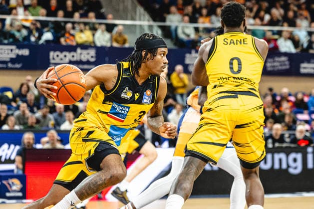 Rostock, Germany 12 May 2026 easyCredit BBL Play Ins 2025 2026 Rostock Seawolves vs MHP Riesen Ludwigsburg In the picture Stefan Smith MHP RIESEN Ludwigsburg Stadthalle Rostock Mecklenburg Vorpommern Copyright: xFotostandx xVoelkerx