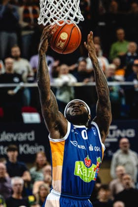 Rostock, Germany 12 May 2026 easyCredit BBL Play Ins 2025 2026 Rostock Seawolves vs MHP Riesen Ludwigsburg Pictured TJ Crockett Jr Rostock Seawolves Stadthalle Rostock Mecklenburg Vorpommern Copyright: xFotostandx xVoelkerx
