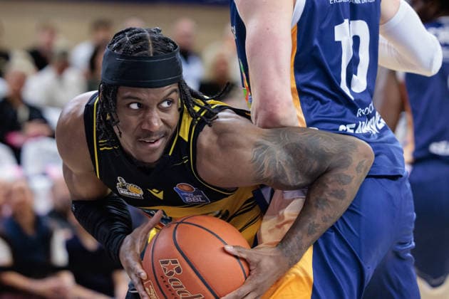 Stefan Smith MHP Riesen Ludwigsburg, 03 , GER, Rostock Seawolves vs MHP Riesen Ludwigsburg, easycredit BBL, Basketball, Bundesliga, Play Ins, Season 2025 2026, 12 05 2026 GER, Rostock Seawolves vs MHP Riesen Ludwigsburg, easycredit BBL, Basketball, Bundesliga, Play Ins, Season 2025 2026, 12 05 2026 Rostock Copyright: xEibner-Pressefoto DenverxEhrlichx EP_DEH