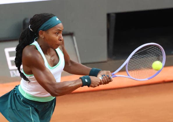 May 12, 2026, Rome, Lazio, Italy: COCO GAUFF of USA during the match against M. Andreeva in the quarterfinals of tennis tournament WTA, Tennis Damen 1000 Internazionali BNL DÃ¢â‚¬â ¢Italia, Rome, Italy. Rome Italy - ZUMAc278 20260512_zsp_c278_068 Copyright: xMarcinxCholewinskix