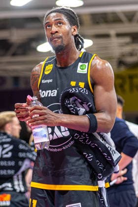 ProA, BG Goettingen vs Bozic Estriche Kirchheim Knights, Sparkassen Arena Goettingen 12 05 2026 ProA, Goettingen, Germany 12 05 2026 Tyrel Morgan Bozic Estriche Kirchheim Knights, 11 , Barmer ProA 2 Basketball Bundesliga, Playoffs, Game of BG Goettingen vs Bozic Estriche Kirchheim Knights, Sparkassen Arena Goettingen Copyright: xBEAUTIFULxSPORTS Freudensteinx