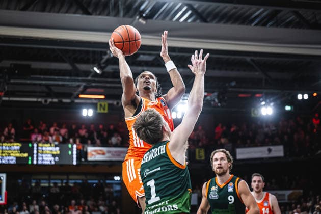 1 Basketball Bundesliga, easyCredit BBL, Season 2025 2026, Men, Play Ins, Match for 7th place, 12 05 2026, RASTA Vechta Gladiators Trier Alonzo Verge 11 RASTA Vechta at the Korbleger Vechta RASTA Dome Niedersachsen Germany