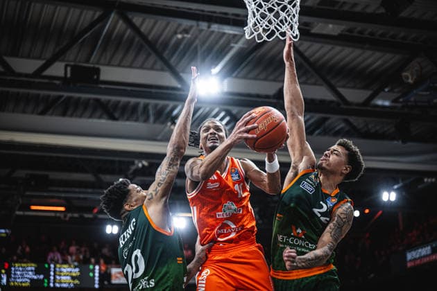 1 Basketball Bundesliga, easyCredit BBL, Season 2025 2026, Men, Play Ins, Match for 7th place, 12 05 2026, RASTA Vechta Gladiators Trier Alonzo Verge 11 RASTA Vechta at the Korbleger Vechta RASTA Dome Niedersachsen Germany