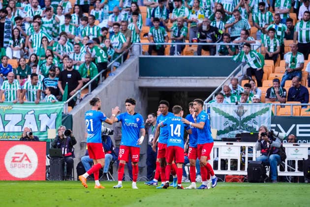 May 12, 2026, Sevilla, Sevilla, SPAIN: Hector Fort of Elche CF celebrates a goal during the Spanish league, LaLiga EA Sports, football match played between Real Betis and Elche CF at La Cartuja stadium on May 12, 2026, in Sevilla, Spain. Sevilla SPAIN - ZUMAa181 20260512_zaa_a181_098 Copyright: xJoaquinxCorcherox