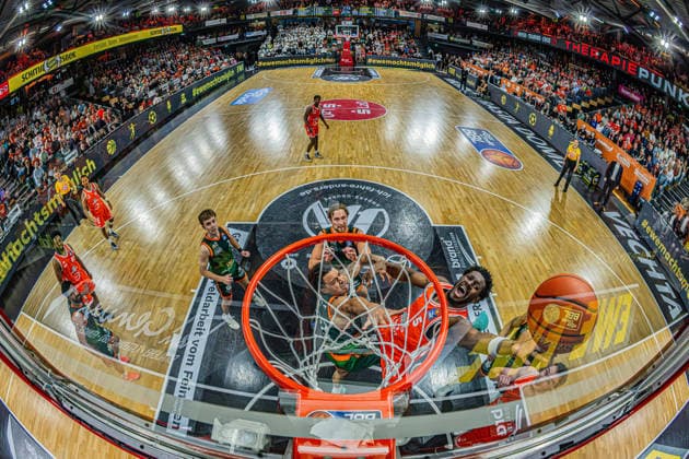 1 Basketball Bundesliga, easyCredit BBL, Season 2025 2026, Men, Play Ins, Match for 7th place, 12 05 2026, RASTA Vechta Gladiators Trier TJ Bamba 5 RASTA Vechta at Korbleger Vechta RASTA Dome Niedersachsen Germany