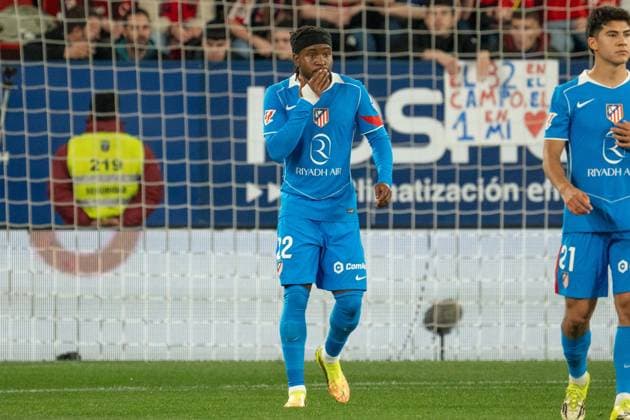 Ademola Lookman (N22) celebrates Atletico de Madrid?s first penalty goal during the La Liga EA Sports match between CA Osasuna and Atletico de Madrid at Estadio El Sadar on May 12th 2026, in Madrid, Spain Copyright: xAndresxLopezxSheridanxx xSPPx Sportspressphoto_SPR145501