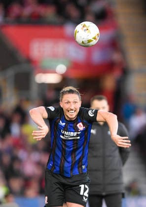 Southampton v Middlesbrough Sky Bet Championship Luke Ayling of Middlesbrough during the Southampton v Middlesbrough Sky Bet Championship Play-Off Semi-Final Second Leg match at the St Mary s Stadium, Southampton 12 05 2026 UK Newspapers OUT Copyright: xPaulxBlakex FIL-23421-0033