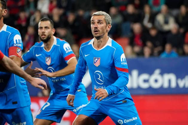 Antoine Griezmann of Atletico de Madrid seen during LaLiga EA SPORTS game between teams of CA Osasuna and Atletico de Madrid (Mickael Ducint Ball Raw Images PT) Pamplona El Sadar Spain Copyright: xMickaelxDucintx mickaelducint_osasuna_atletico101