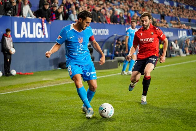 Koke of Atletico de Madrid seen during LaLiga EA SPORTS game between teams of CA Osasuna and Atletico de Madrid (Mickael Ducint Ball Raw Images PT) Pamplona El Sadar Spain Copyright: xMickaelxDucintx mickaelducint_osasuna_atletico111