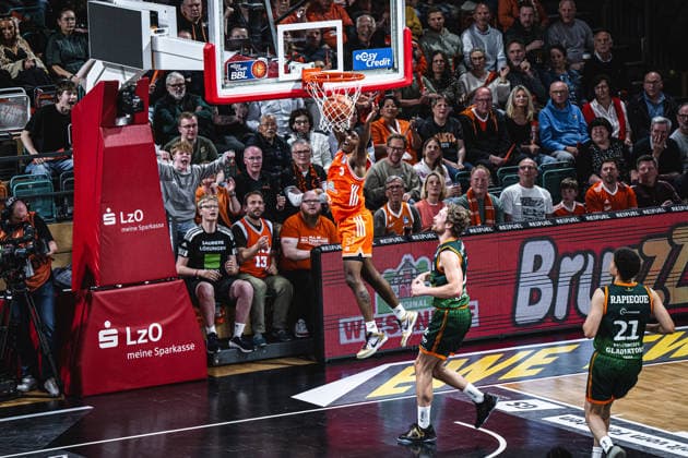 1 Basketball Bundesliga, easyCredit BBL, Season 2025 2026, Men, Play Ins, Match for 7th place, 12 05 2026, RASTA Vechta Gladiators Trier Malik Parsons 3 RASTA Vechta at the Dunk Vechta RASTA Dome Lower Saxony Germany