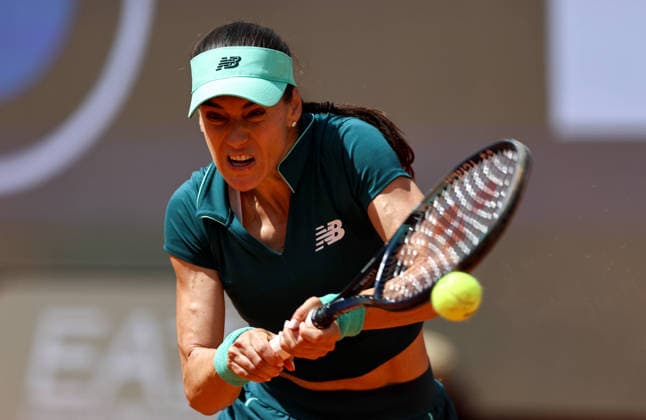 260512 -- ROME, May 12, 2026 -- Sorana Cirstea hits a return during the women s singles quarter final match between Sorana Cirstea of Romania and Jelena Ostapenko of Latvia at the WTA, Tennis Damen Italian Open in Rome, Italy, May 12, 2026. SPITALY-ROME-TENNIS-WTA-ITALIAN OPEN-WOMEN S SINGLES WangxKaiyan  (SP)ITALY-ROME-TENNIS-WTA-ITALIAN OPEN-WOMEN S SINGLES IMAGO WangxKaiyan  imago images 0856370193