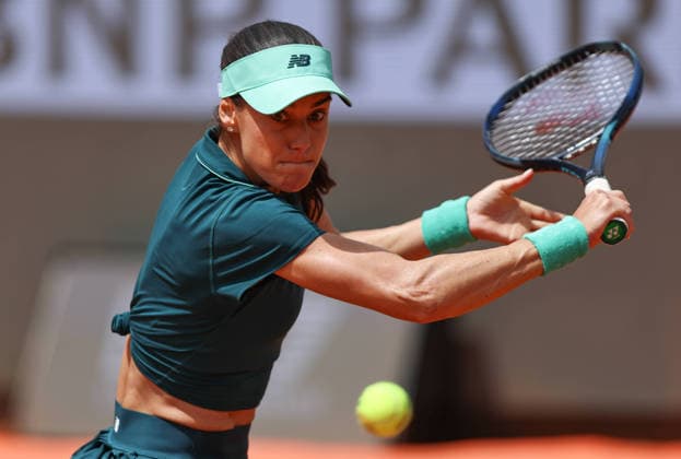 260512 -- ROME, May 12, 2026 -- Sorana Cirstea hits a return during the women s singles quarter final match between Sorana Cirstea of Romania and Jelena Ostapenko of Latvia at the WTA, Tennis Damen Italian Open in Rome, Italy, May 12, 2026. SPITALY-ROME-TENNIS-WTA-ITALIAN OPEN-WOMEN S SINGLES WangxKaiyan  (SP)ITALY-ROME-TENNIS-WTA-ITALIAN OPEN-WOMEN S SINGLES IMAGO WangxKaiyan  imago images 0856370200