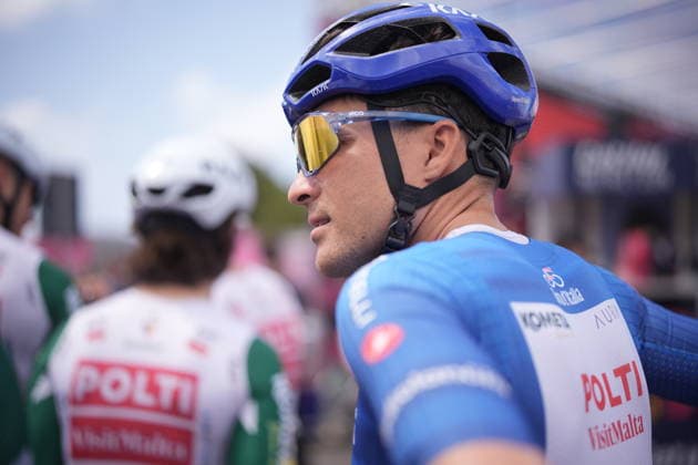 Spain™s Diego Pablo Sevilla Lopez of Team Polti VisitMalta blue jersey during Stage 5 of the Giro d™Italia, from Praia a Mare to Potenza, Italy, Wednesday, May 13, 2026.  Copyright: xMarcoxAlpozzi LaPressex