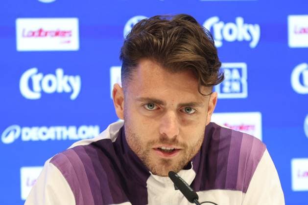 Anderlecht s goalkeeper Colin Coosemans pictured during a press conference, PK, Pressekonferenz of Royal Sporting Club Anderlecht ahead of the final of the Croky Cup Belgian cup competition, Wednesday 13 May 2026 in Brussels. BRUNOxFAHY  x173685954x