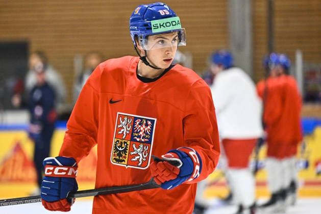 Tomas Cibulka attends Czech national Ice hockey, Eishockey team training session at the 2026 IIHF Ice Hockey World Championship, WM, Weltmeisterschaft in Fribourg, Switzerland, on May 13, 2026. (CTKxPhoto RadekxPetrasek) CTKPhotoP2026051304391  CTKPhotoP2026051304391
