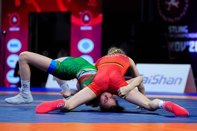 U17 Wrestling European Championships 43kg WW Finja Viviane Strauch GER df Dorina Bager HUN Copyright: xKostadinxAndonov xUnitedxWorldxWrestlingx Kostadin Andonov United World Wrestling