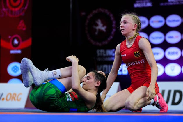 U17 Wrestling European Championships 43kg WW Finja Viviane Strauch GER df Dorina Bager HUN Copyright: xKostadinxAndonov xUnitedxWorldxWrestlingx Kostadin Andonov United World Wrestling