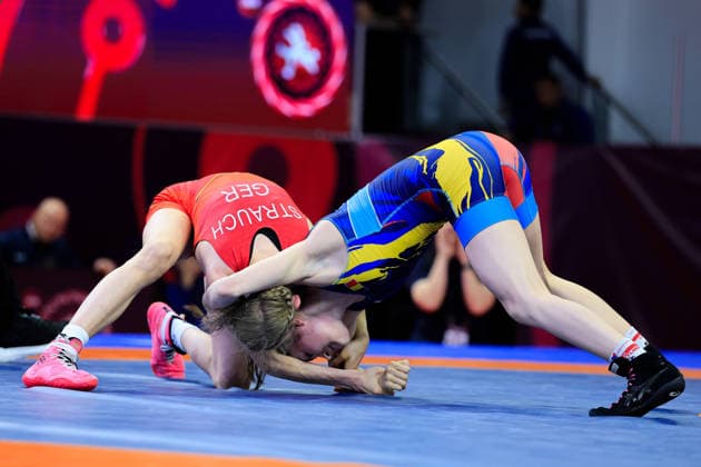 U17 Wrestling European Championships 43kg WW Valia Georgiana Harsan ROU df Finja Viviane Strauch GER Copyright: xKostadinxAndonov xUnitedxWorldxWrestlingx Kostadin Andonov United World Wrestling