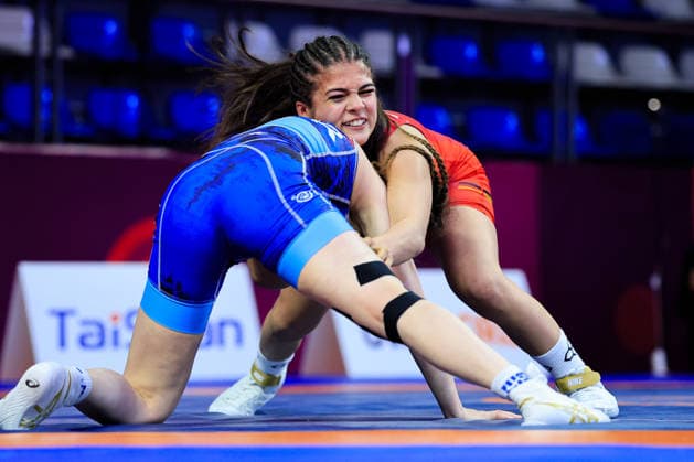U17 Wrestling European Championships 49kg WW Madina Bayramova GER df Emine Beyza Bariskan TUR Copyright: xKostadinxAndonov xUnitedxWorldxWrestlingx Kostadin Andonov United World Wrestling