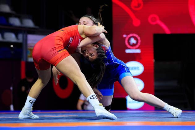U17 Wrestling European Championships 49kg WW Madina Bayramova GER df Emine Beyza Bariskan TUR Copyright: xKostadinxAndonov xUnitedxWorldxWrestlingx Kostadin Andonov United World Wrestling