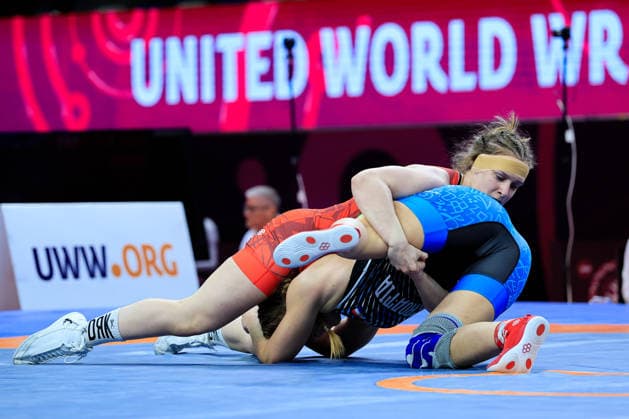 U17 Wrestling European Championships 73kg WW Lyra Lederer GER df Hanna Siubarava BLR Copyright: xKostadinxAndonov xUnitedxWorldxWrestlingx Kostadin Andonov United World Wrestling