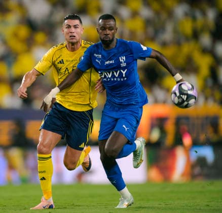 RIYADH, SAUDI ARABIA - MAY 12: Cristiano Ronaldo of Al Nassr reacts during the Saudi Pro League match between Al Nassr and Al Hilal at Al Awwal Park on May 12, 2026 in Riyadh, Saudi Arabia.  Copyright: xKhalidxAlhaj MBxMediax