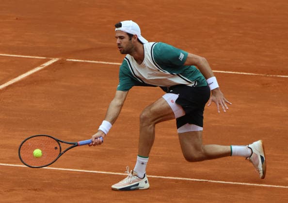 May 13, 2026, Rome, Lazio, Italy: KAREN KHACHANOV during the match against C. Ruud of Norway in the quarterfinals of tennis tournament ATP, Tennis Herren 1000 Internazionali BNL DÃ¢â‚¬â ¢Italia, Rome, Italy. Rome Italy - ZUMAc278 20260513_zsp_c278_008 Copyright: xMarcinxCholewinskix
