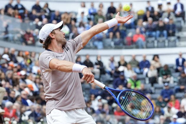 Casper Ruud of Norway during the match against Karen Khachanov of Russia at the Internazionali BNL d Italia 2026 tennis tournament at Foro Italico in Rome (Italy) on May, 13, 2026. AntoniettaxBaldassarre