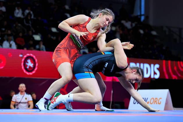 U17 Wrestling European Championships 73kg WW Bianka Barany Almasi HUN df Lyra Lederer GER Copyright: xKostadinxAndonov xUnitedxWorldxWrestlingx Kostadin Andonov United World Wrestling