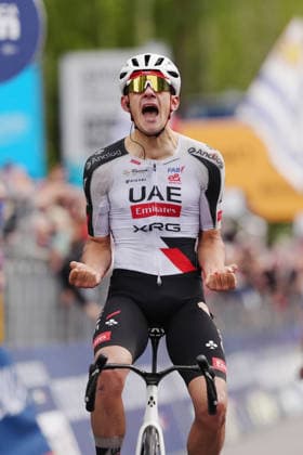 Stage winner Spain™s Igor Arrieta Lizarraga of UAE Team Emirates XRG during Stage 5 of the Giro d™Italia, from Praia a Mare to Potenza, Italy, Wednesday, May 13, 2026.  Copyright: xMarcoxAlpozzi LaPressex