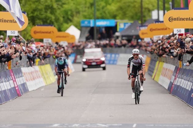 Stage winner Spain™s Igor Arrieta Lizarraga of UAE Team Emirates XRG during Stage 5 of the Giro d™Italia, from Praia a Mare to Potenza, Italy, Wednesday, May 13, 2026.  Copyright: xMassimoxPaolone LaPressex