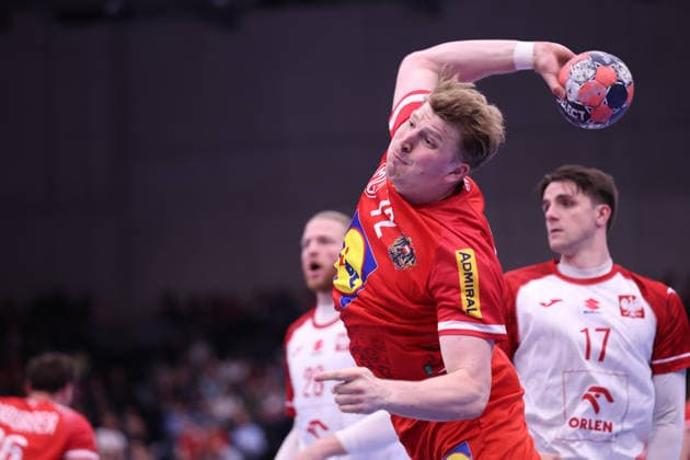 HANDBALL - IHF WC quali, AUT vs POL GRAZ,AUSTRIA,13.MAY.26 - HANDBALL - IHF World Championship, WM, Weltmeisterschaft 2027, European qualification, play off, OEHB international match, Länderspiel, Nationalmannschaft Austria vs Poland. Image shows Lukas Hutecek (Austria). GEPAxpictures xChrisxBauer