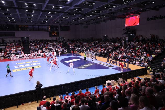 HANDBALL - IHF WC quali, AUT vs POL GRAZ,AUSTRIA,13.MAY.26 - HANDBALL - IHF World Championship, WM, Weltmeisterschaft 2027, European qualification, play off, OEHB international match, Länderspiel, Nationalmannschaft Austria vs Poland. Image shows overview of Raiffeisen Sportpark. GEPAxpictures xChrisxBauer
