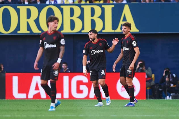 Kike Salas Sevilla FC celebrates after scoring his team˜s second goal during the LaLiga EA Sports match between Villarreal CF and Sevilla FC at Estadio de la Ceramica on May 13, 2026 in Villarreal, Spain Photo by Maria Jose Segovia DeFodi Images