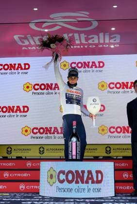 IPA84644727 - Stage 5 Praia a Mare-Potenza, Afonso Eulalio (Bahrain Victorious) pink white during Stage 5 - Praia a Mare - Potenza, Giro d Italia race in Potenza, Italy, May 13 2026  Copyright: xPasqualexGolia IPAxSportx xx 84644727
