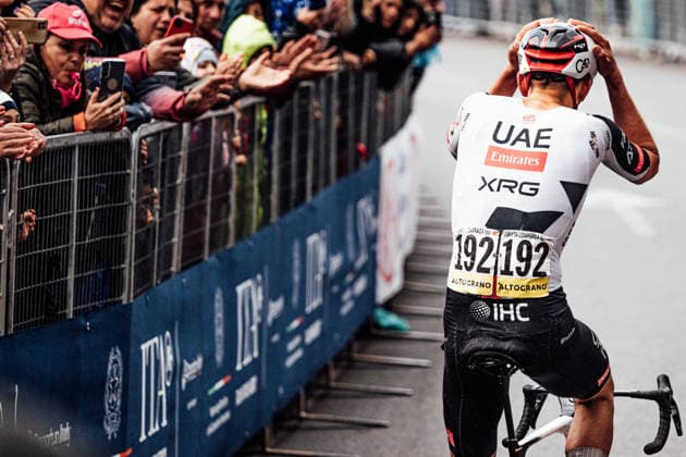 2026 Giro d Italia Stage 5 Picture by Zac Williams SWpix.com - 13 05 2026 - Cycling - 2026 Giro d Italia - Stage 5 - Praia a Mare to Potenza - Igor Arrieta, UAE Team Emirates XRG, wins Stage 5. Copyright: x xSWpix.comx(t axPhotographyxHubxLtd)xZacxWilliams SWpix.comx SWP-2645