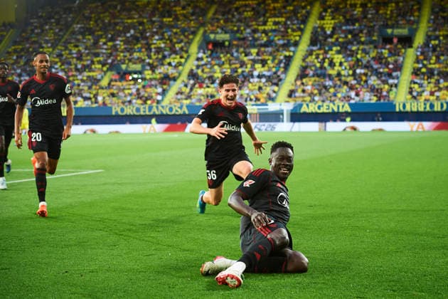 Akor Adams Sevilla FC during the LaLiga EA Sports match between Villarreal CF and Sevilla FC at Estadio de la Ceramica on May 13, 2026 in Villarreal, Spain Photo by Maria Jose Segovia DeFodi Images