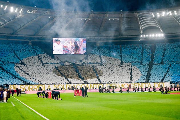 LazioÕs supporters during the Frecciarossa Italian Cup 2025 2026 final soccer match between Lazio and Inter Milan at the Stadio Olimpico in Rome, Italy - May 13, 2026 - Soccer  Copyright: xTanoxPecoraro LaPressex