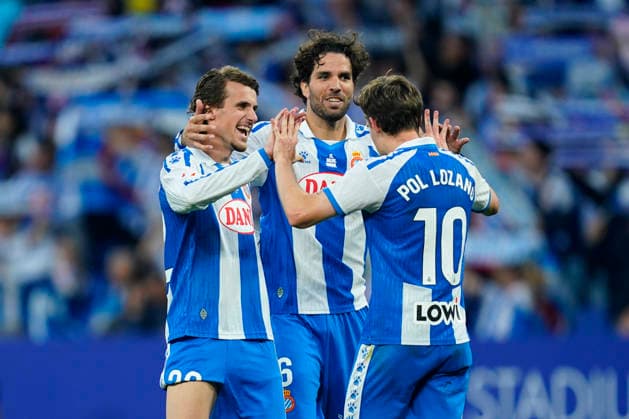 ESP: RCD Espanyol - Athletic Club . La Liga EA Sports. Matchday 36 Leandro Cabrera, Pol Lozano and Carlos Romero of RCD Espanyol during the La Liga EA Sports match between RCD Espanyol and Athletic Club de Bilbao played at RCDE Stadium on May 13, 2026 in Barcelona, Spain. kpng Copyright: xSergioxRuizxx xPRESSINPHOTOx PS_260513_ESP_ATH_2526_035