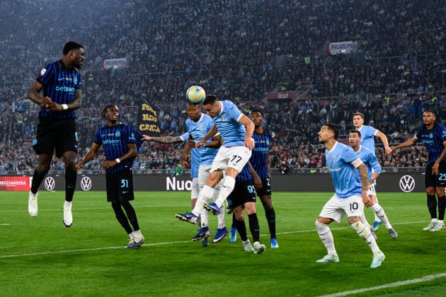 Marcus Thuram of FC Internazionale scores the goal of 0-1 during the 2025 2026 Coppa Italia football final between SS Lazio and FC Internazionale at Stadio Olimpico in Rome (Italy), May 13, 2026. AndreaxStaccioli