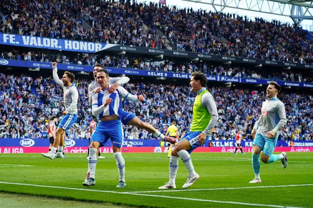 ESP: RCD Espanyol - Athletic Club . La Liga EA Sports. Matchday 35 Kike Garcia of RCD Espanyol celebrates after scoring the 2-0 during the La Liga EA Sports match between RCD Espanyol and Athletic Club de Bilbao played at RCDE Stadium on May 13, 2026 in Barcelona, Spain. kpng Copyright: xBaguxBlancox xPRESSINPHOTOx PS_260513_ESP_ATH_2526_519